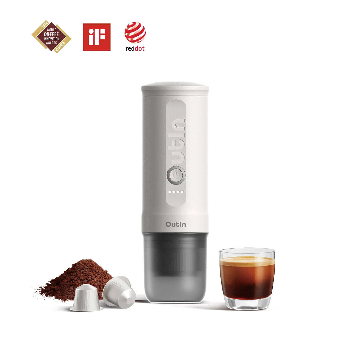 Nano Portable Espresso Machine (Pearl White)