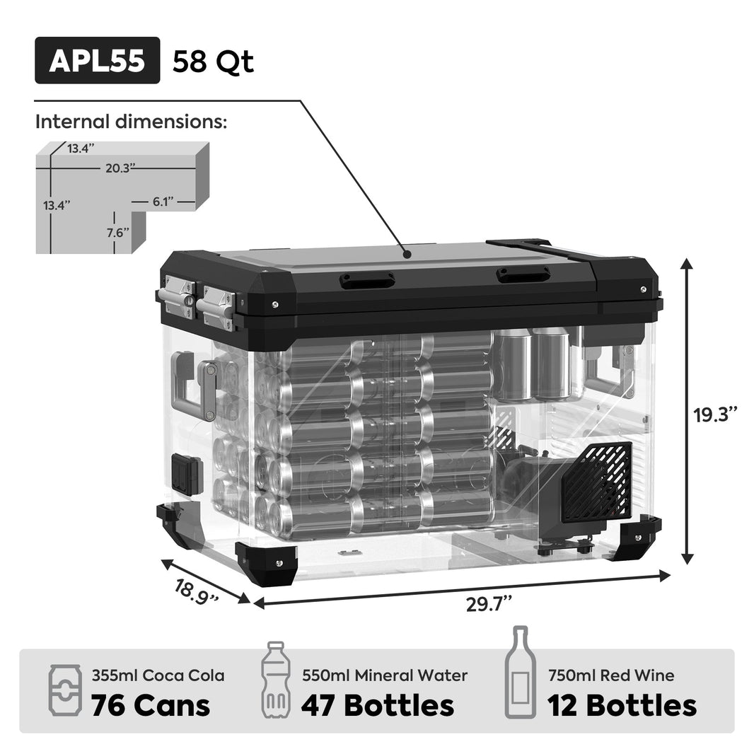 APL55 Dual Zone 12 Volt Fridge