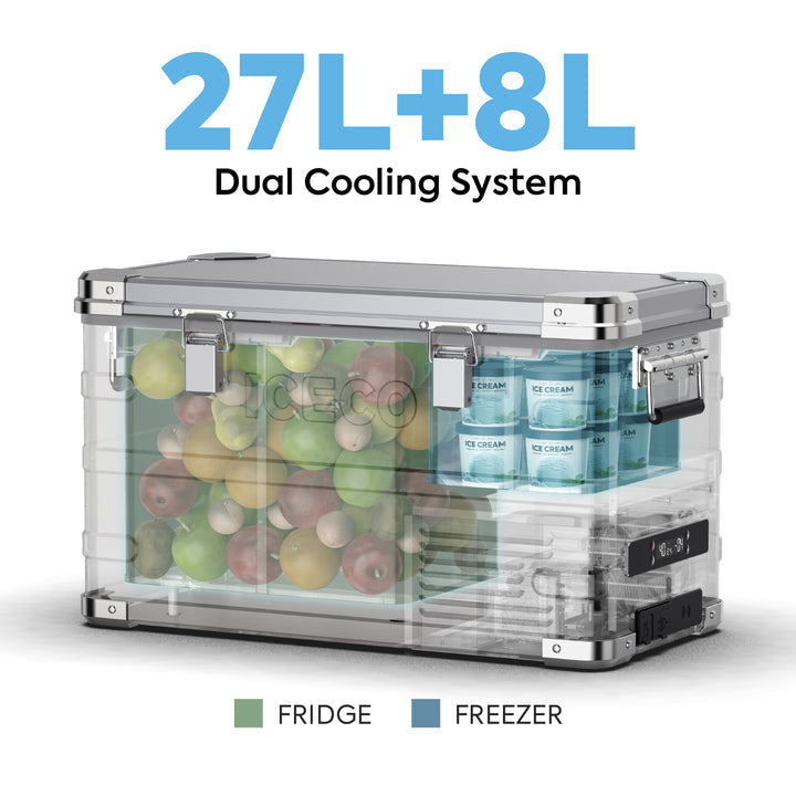 APL35 Dual Zone Aluminum Fridge refrigerator