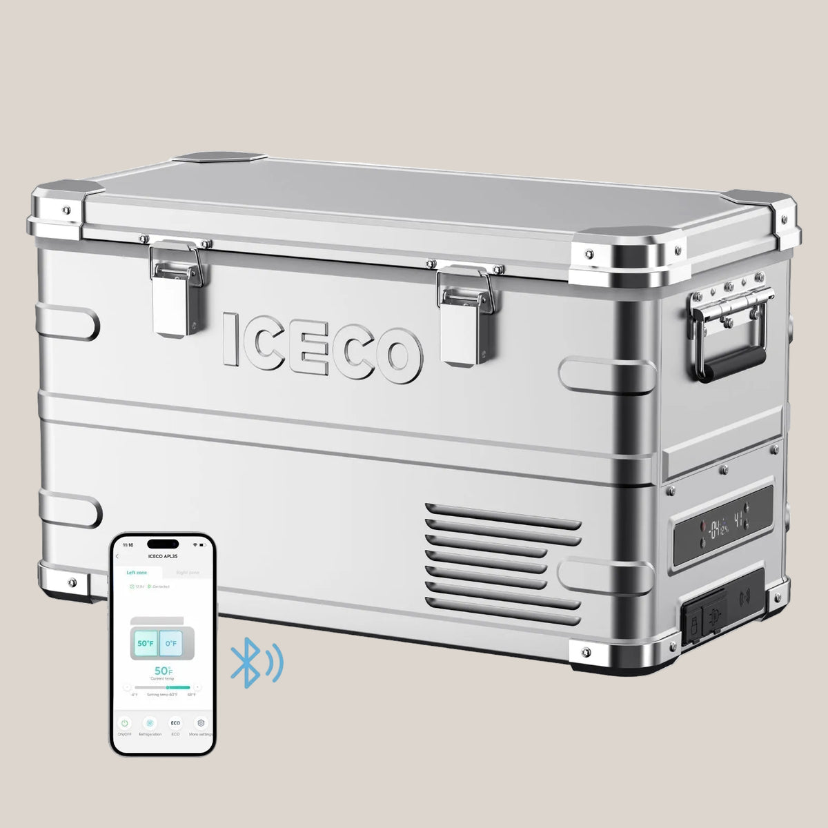 APL35 Dual Zone Aluminum Fridge refrigerator