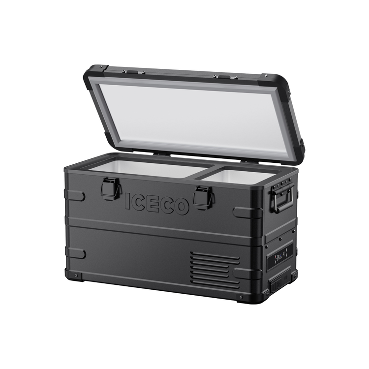 APL35 Dual Zone Aluminum 12V Portable Fridge Freezer - Black