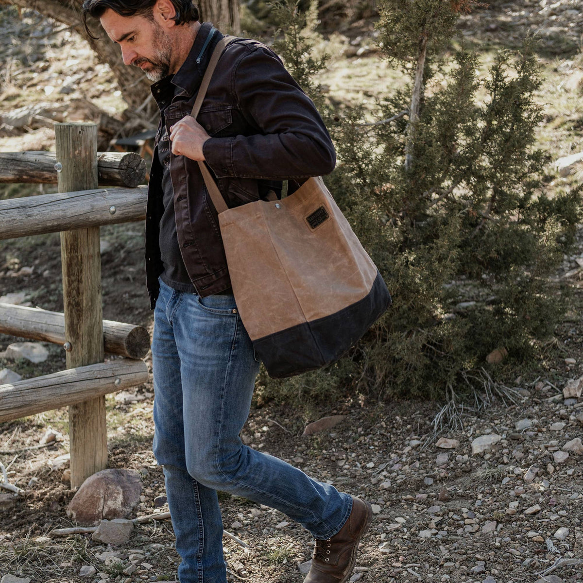 Neelum Oversized Tote Bag -Waxed Canvas Bag