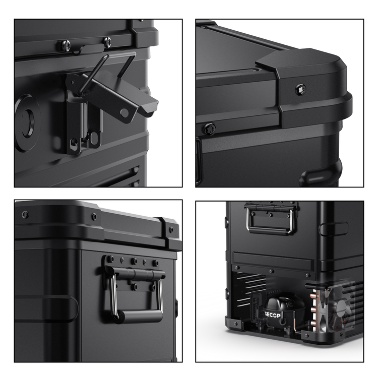APL35 Dual Zone Aluminum 12V Portable Fridge Freezer - Black