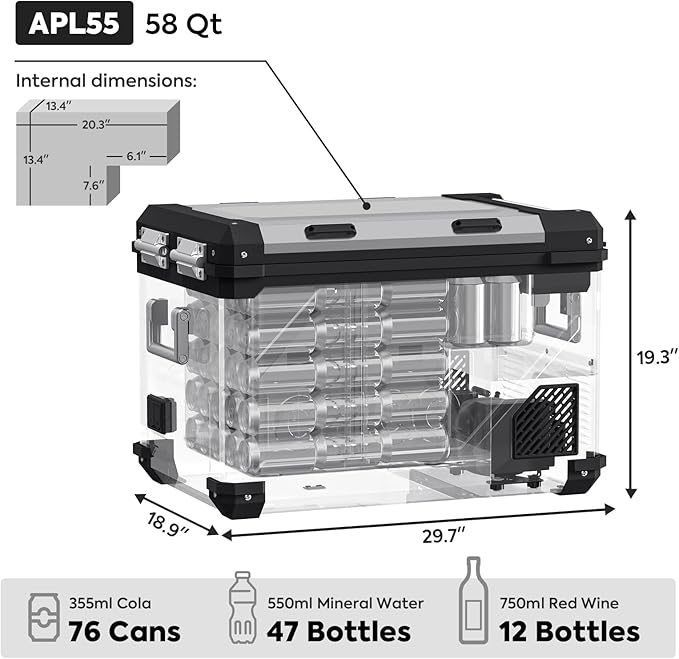 APL55 Dual Zone 12 Volt Fridge