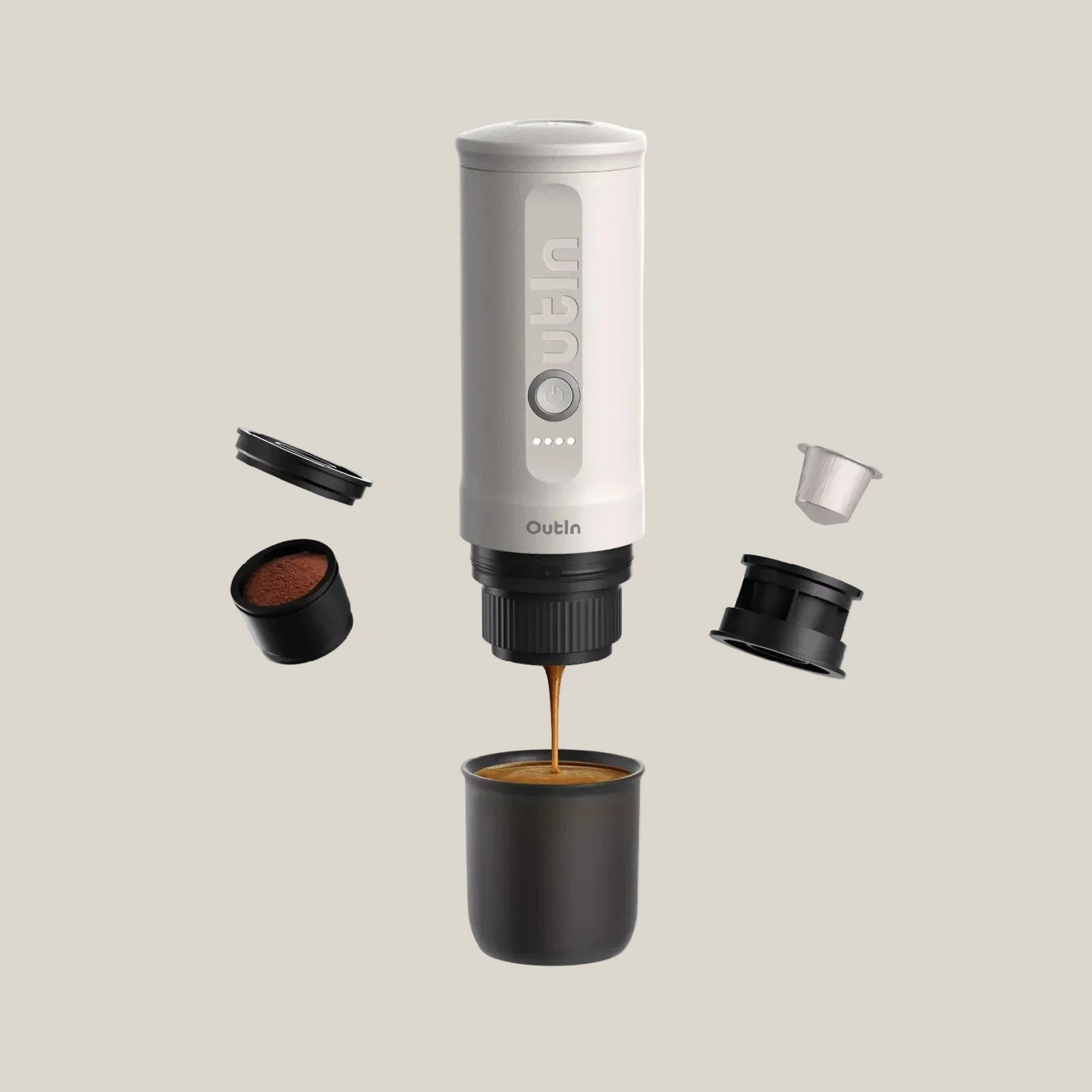 Nano Portable Espresso Machine (Pearl White)