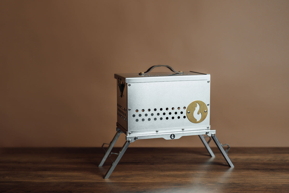 The Hekla: 304 Stainless Steel LavaBox with Dual-Burner