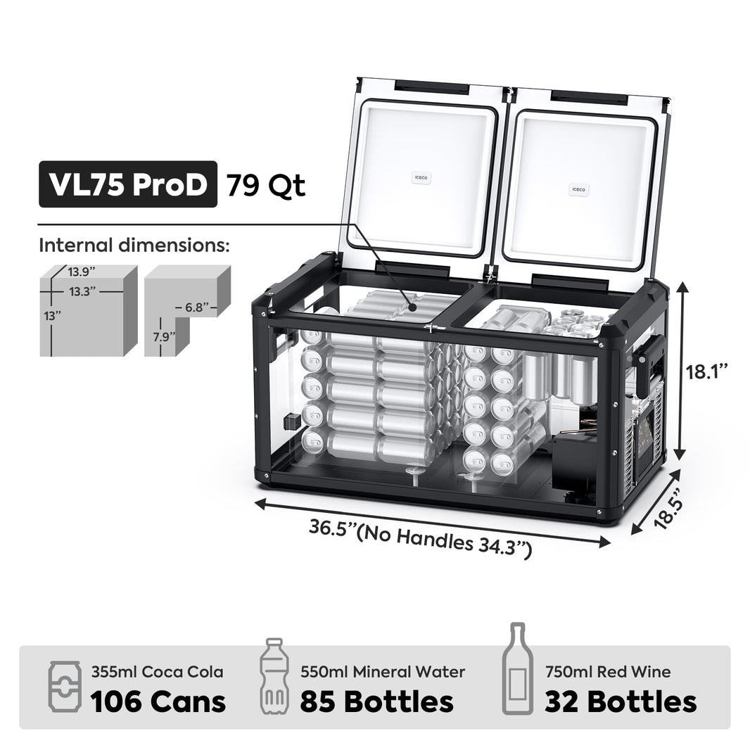 VL75ProD 12V Heavy Duty Fridge Freezer