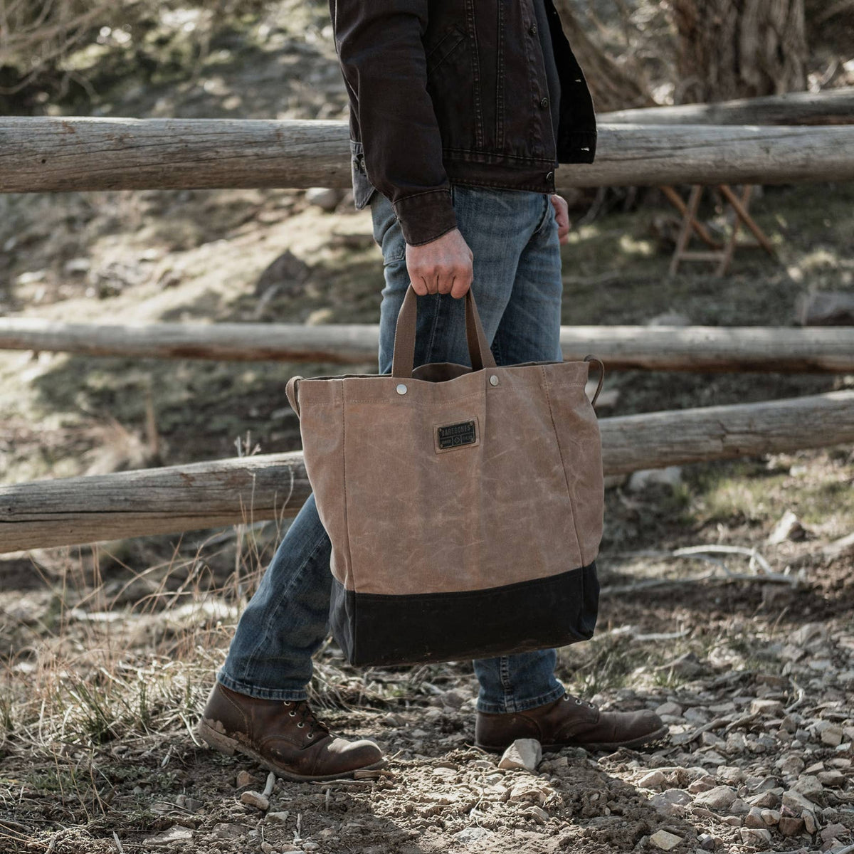 Neelum Oversized Tote Bag -Waxed Canvas Bag